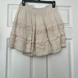 Off-white mini ruffle skirt